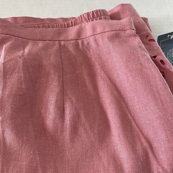 Laura Scott Women’s Linen Blend Embroidered Hem Skirt Size 18 Brand New - Picture 12 of 12